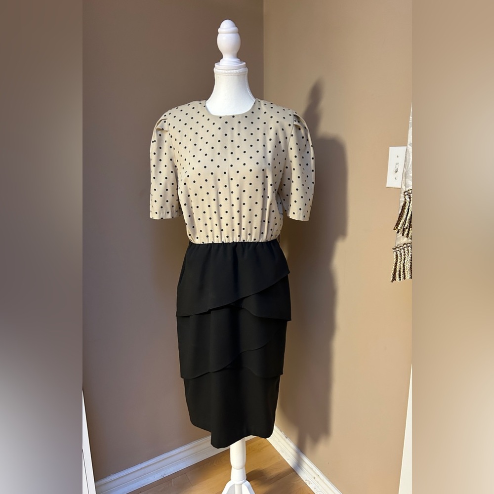 NIBA Vintage Polkadot Midi Dress